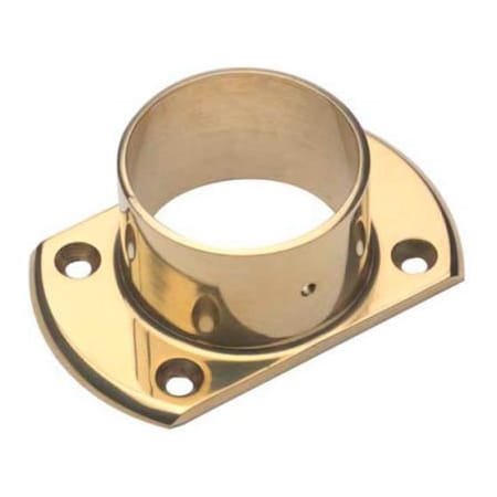 Lavi Industries Lavi Industries, Flange, Wall, Cut, for 2" Tubing, Polished Brass 00-531/2